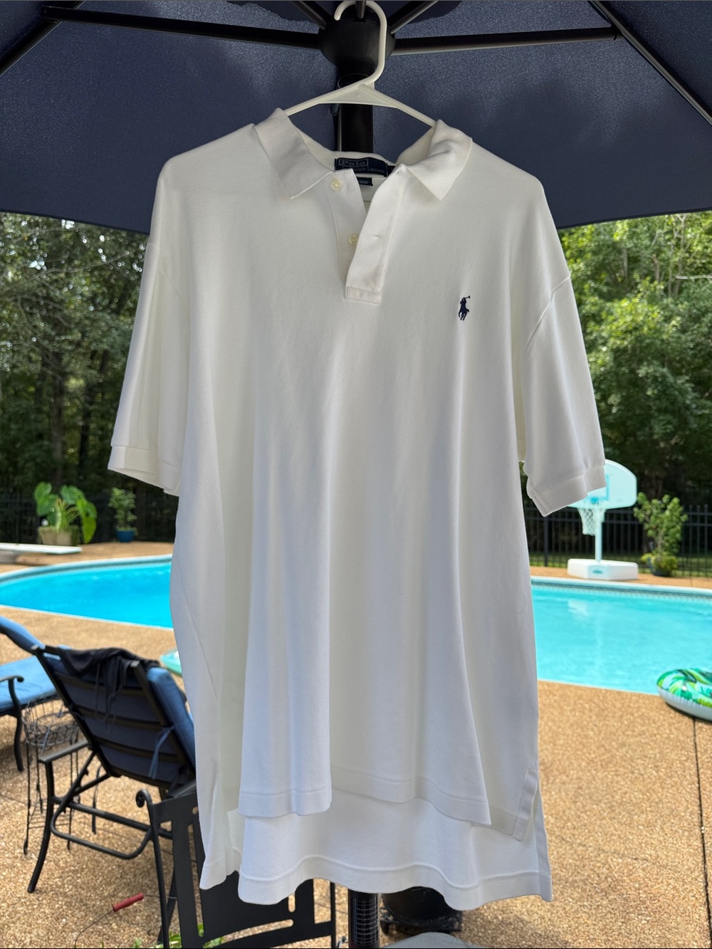 Polo by Ralph Lauren White Short-Sleeve Polo with Navy Pony